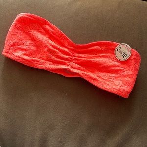 Victoria’s Secret PINK Bandeau Neon Lace Bralette, Size S/P